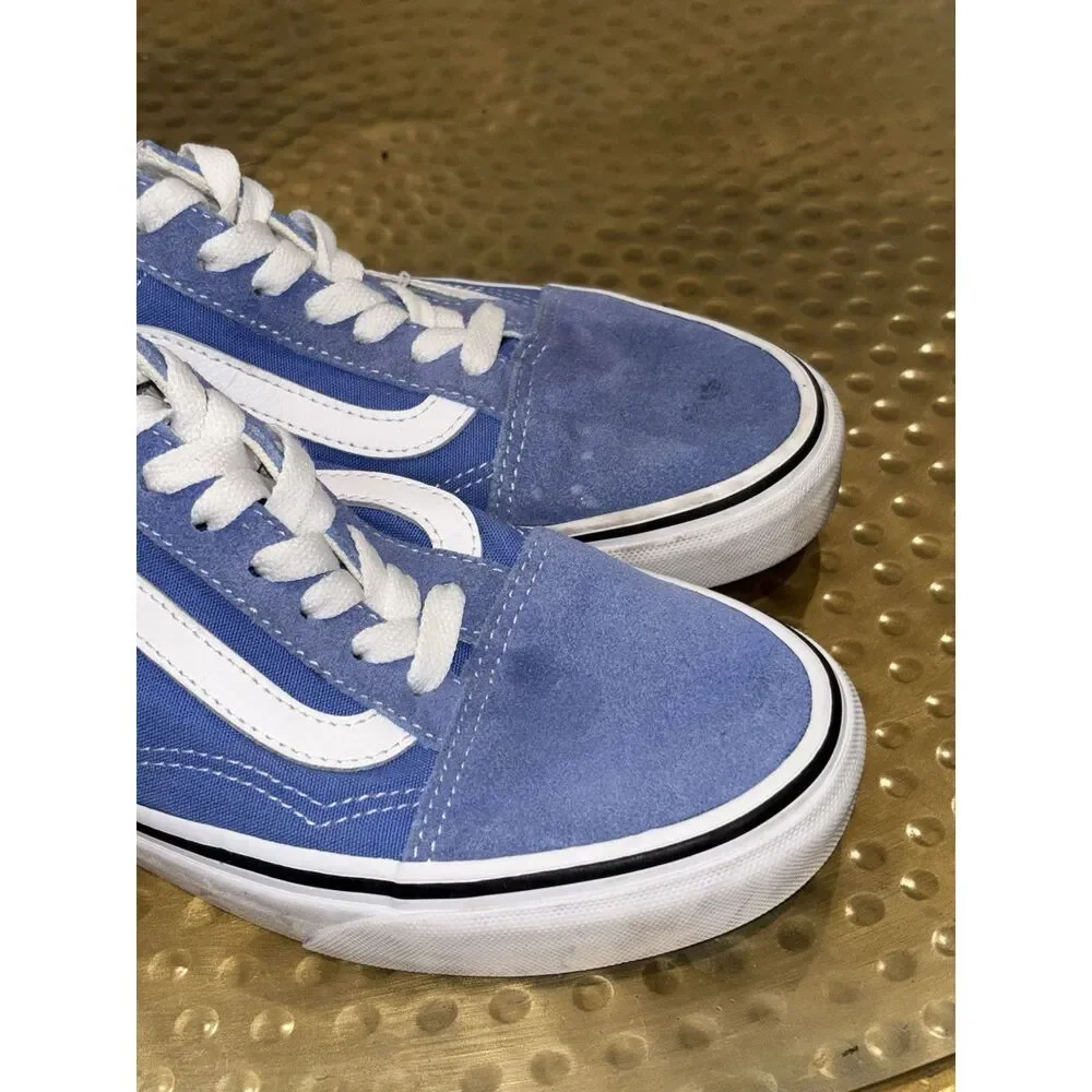 Vans Old Skool Blue White Canvas Men's Skate Casual Lace Up Sneakers